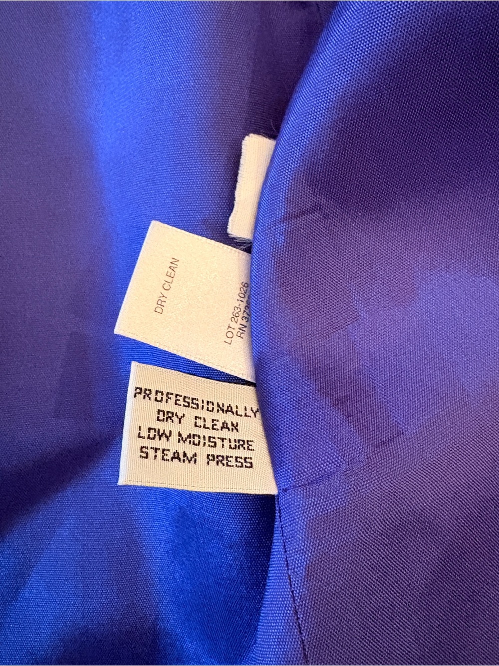 Vintage 70s Womans Royal Blue Wool Coat Size 12 Petite Union Made in USA Maxi - Picture 9 of 13